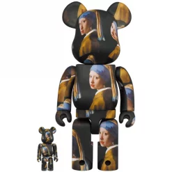 MEDICOM TOY BE@RBRICK Johannes Vermeer Girl With A Pearl Earring 100ï¼… & 400ï¼…,
