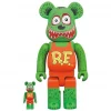 MEDICOM TOY BE@RBRICK Rat Fink 100% & 400%,