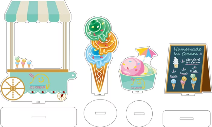 Good Smile Company Nendoroid More Acrylic Stand Decorations: Ice Cream Parlor, 4 Good Smile Company Nendoroid More Acrylic Stand Decorations: Ice Cream Parlor, - Image 2